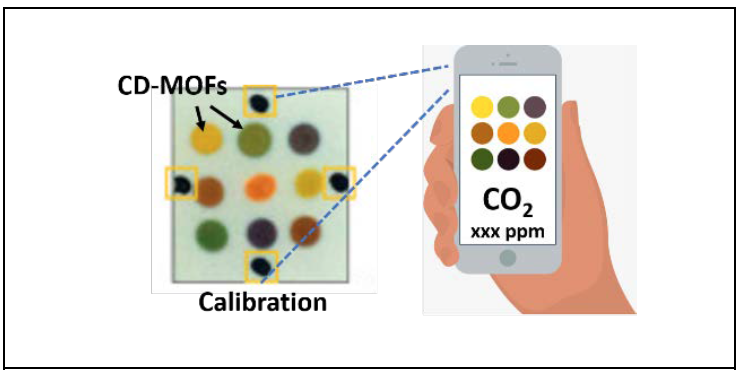 illustration of CO2 application showing different levels of pH by color.